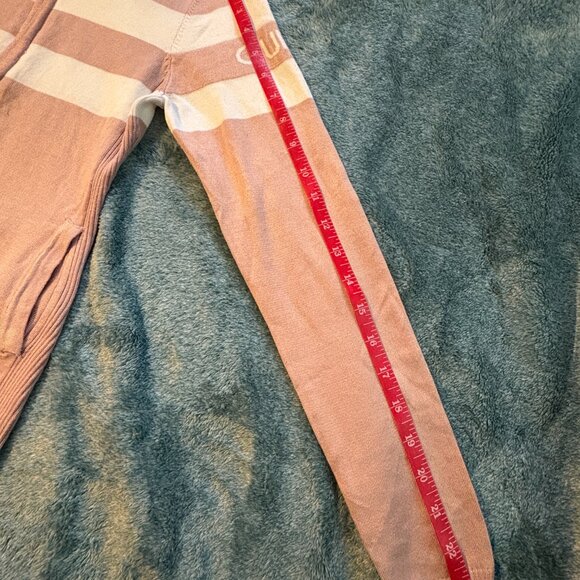 Guess Pink with White Stripes Full Zip Up Sweater Women's Size S. NWT - Picture 5 of 7
